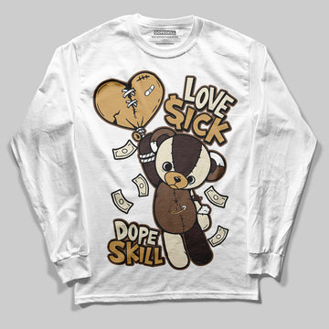 Jordan 5 “Earth/Metallic Gold” DopeSkill Long Sleeve T-Shirt Love Sick Graphic Streetwear - White