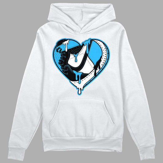 Jordan 1 High Retro OG “University Blue” DopeSkill Hoodie Sweatshirt Heart Jordan 1 Graphic Streetwear - White