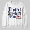 Jordan 1 High OG Rare Air "Deep Royal Blue" DopeSkill Sweatshirt Protect Me From Evil Graphic Streetwear - White
