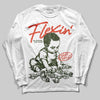 Olive Sneakers DopeSkill Long Sleeve T-Shirt Flexin' Graphic Streetwear - White
