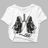 Jordan 3 “Off Noir” DopeSkill Women's Crop Top Breathe Graphic Streetwear - White