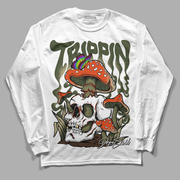 Olive Sneakers DopeSkill Long Sleeve T-Shirt Trippin Graphic Streetwear - White