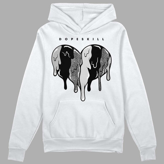 Jordan 3 “Off Noir” DopeSkill Hoodie Sweatshirt Slime Drip Heart Graphic Streetwear - White