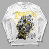 Wmns Air Jordan 11 Low 'Yellow Snakeskin' DopeSkill Long Sleeve T-Shirt Money Loves Me Graphic Streetwear - White