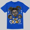 Royal Blue Sneakers DopeSkill T-Shirt Two Sides Graphic Streetwear - Royal