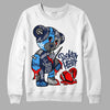 Jordan 3 "Midnight Navy" DopeSkill Sweatshirt Broken Heart Graphic Streetwear  - White 