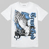 Jordan 9 Powder Blue DopeSkill T-Shirt Trust God Graphic Streetwear - White