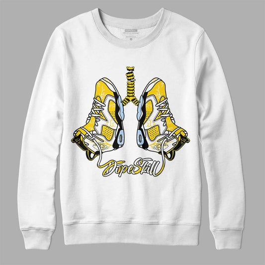 Jordan 6 “Yellow Ochre” DopeSkill Sweatshirt Breathe Graphic Streetwear - White
