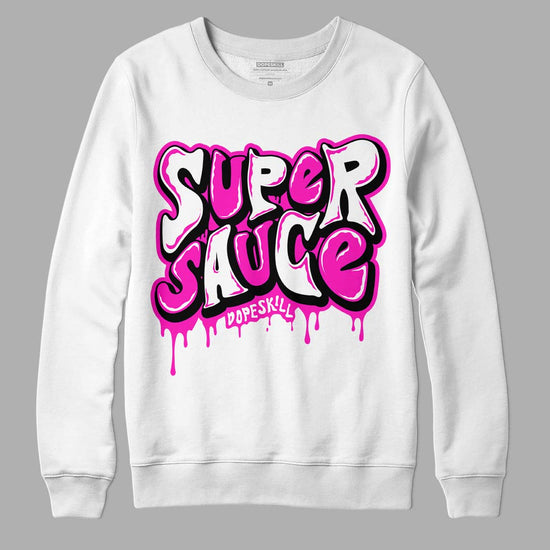 Dunk Low GS “Active Fuchsia” DopeSkill Sweatshirt Super Sauce Graphic Streetwear - White