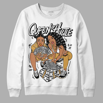 Jordan 11 "Gratitude" DopeSkill Sweatshirt Queen Of Hustle Graphic Streetwear - White 