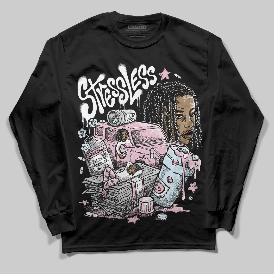 Jordan 5 OG “35th Anniversary” DopeSkill Long Sleeve T-Shirt Stressless Graphic Streetwear - black