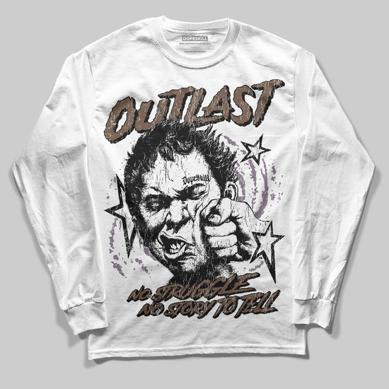 A Ma Maniére x Air Jordan 4 “Dark Mocha” DopeSkill Long Sleeve T-shirt Outlast Graphic Streetwear - White