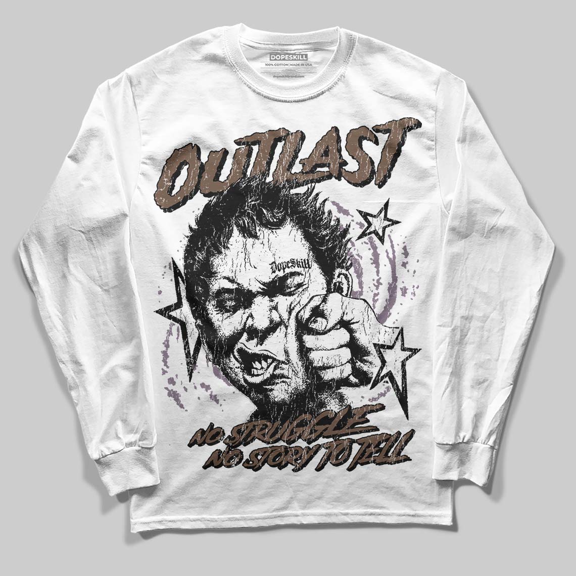 A Ma Maniére x Air Jordan 4 “Dark Mocha” DopeSkill Long Sleeve T-shirt Outlast Graphic Streetwear - White