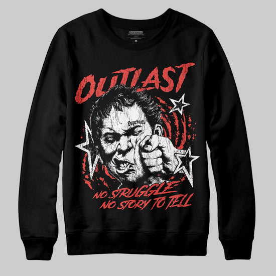 Red Sneakers DopeSkill Sweatshirt Outlast Graphic Streetwear - black