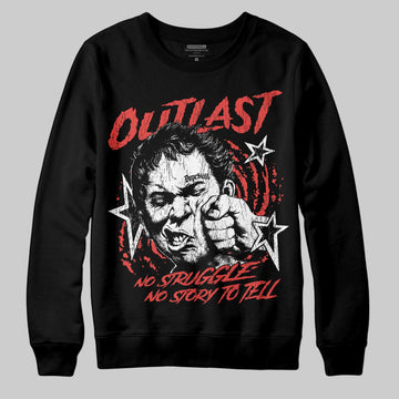 Red Sneakers DopeSkill Sweatshirt Outlast Graphic Streetwear - black