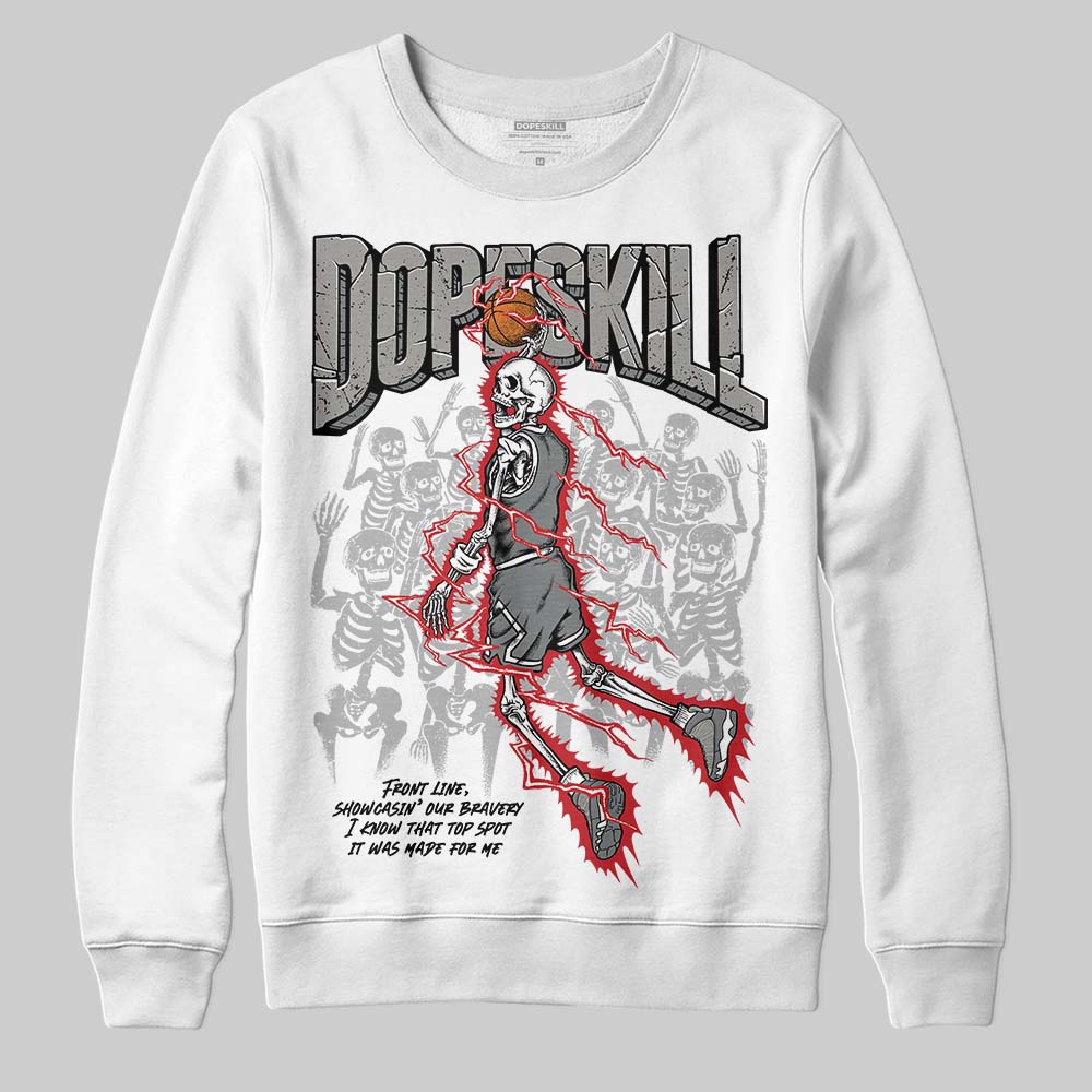 Jordan 9 Cool Grey DopeSkill Sweatshirt Thunder Dunk Graphic Streetwear - White