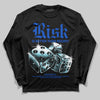 Royal Blue Sneakers DopeSkill Long Sleeve T-Shirt Risk Is Better Than Regret Graphic Streetwear - Black