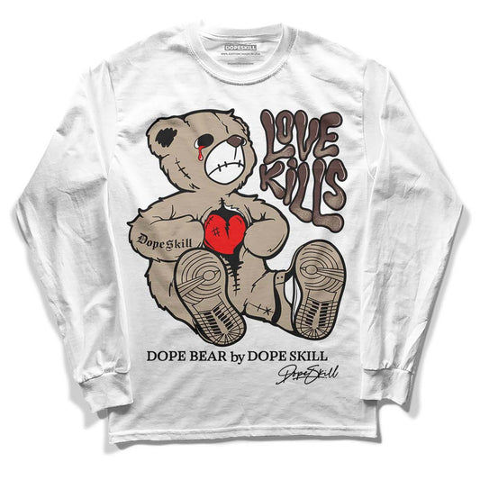 Jordan 1 High OG “Latte” DopeSkill Long Sleeve T-Shirt Love Kills Graphic Streetwear - White