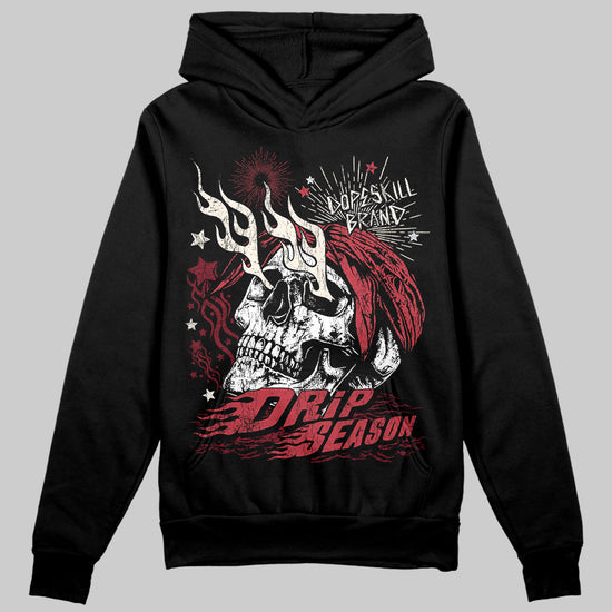 Jordan 4 “Sierra Red" DopeSkill Hoodie Sweatshirt Drip Season Graphic Streetwear - Black