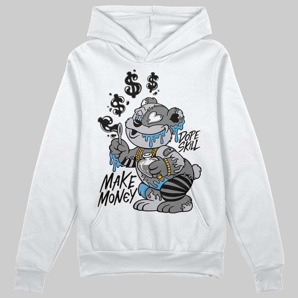 Grey Sneakers DopeSkill Hoodie Sweatshirt Make Money Graphic Streetwear - White 