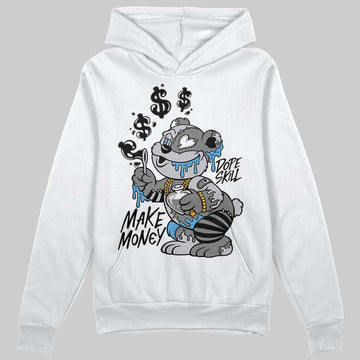 Grey Sneakers DopeSkill Hoodie Sweatshirt Make Money Graphic Streetwear - White 
