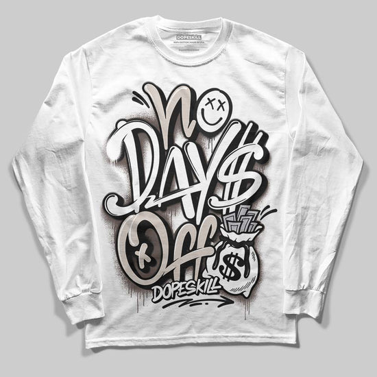 Adidas Samba OG White Black Clear Granite DopeSkill Long Sleeve T-Shirt No Days Off Graphic Streetwear - White