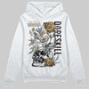 Jordan 5 Retro Reverse Metallic DopeSkill Hoodie Sweatshirt Side Hustle Graphic Streetwear - White