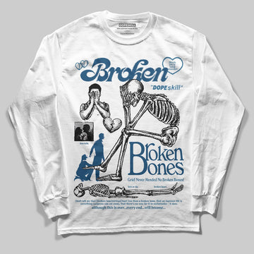 Jordan 12 Retro French Blue (2025) DopeSkill Long Sleeve T-Shirt Broken Bones Graphic Streetwear