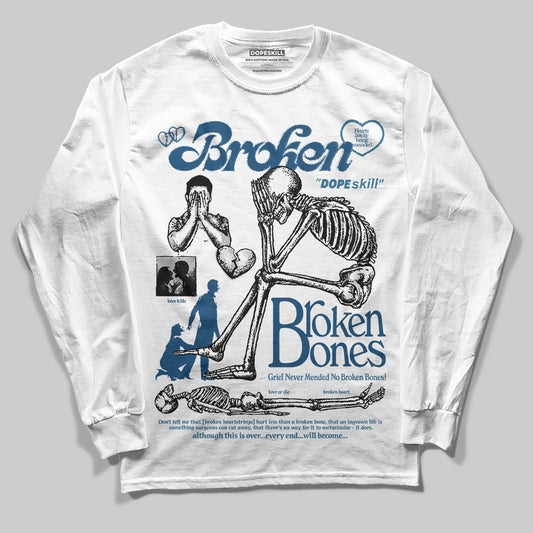 Jordan 12 Retro French Blue (2025) DopeSkill Long Sleeve T-Shirt Broken Bones Graphic Streetwear