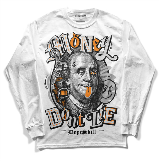 Dunk Low Cool Grey DopeSkill Long Sleeve T-Shirt Money Don't Lie Graphic Streetwear - White 