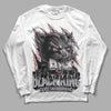 Grey Sneakers DopeSkill Long Sleeve T-Shirt Black King Graphic Streetwear - White 