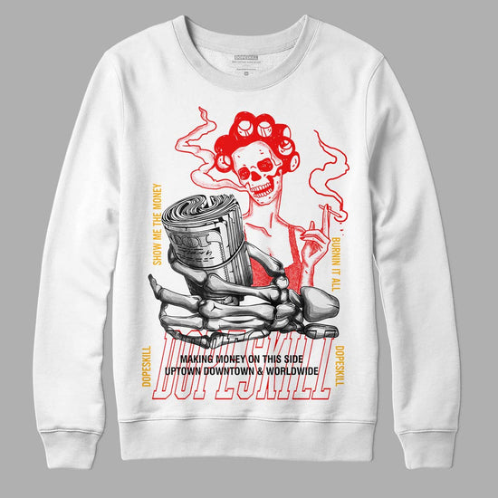 Red Sneakers DopeSkill Sweatshirt Show Me The Money Graphic Streetwear - White