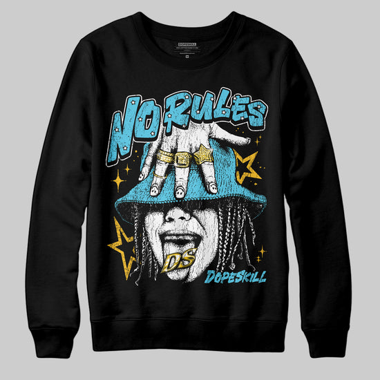 Jordan 11 Retro Gamma Blue (2025) DopeSkill Sweatshirt No Rules Graphic Streetwear - Black