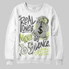 Jordan 4 GS “Light Lemon Twist” DopeSkill Sweatshirt Real Ones Move In Silence Graphic Streetwear - White
