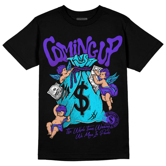 Jordan 6 "Aqua" DopeSkill T-Shirt Money Bag Coming Up Graphic Streetwear - Black