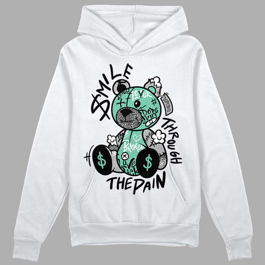 Jordan 3 "Green Glow" DopeSkill Hoodie Sweatshirt Smile Through The Pain Graphic Streetwear - White 