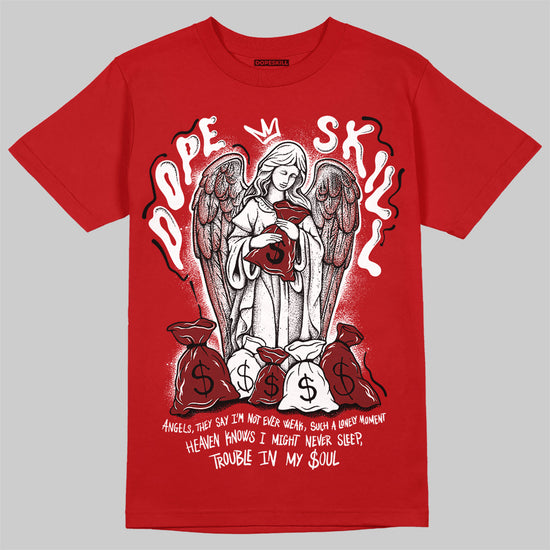 Jordan 1 Retro High OG Black Toe Reimagined DopeSkill T-Shirt Angels Graphic Streetwear - Red