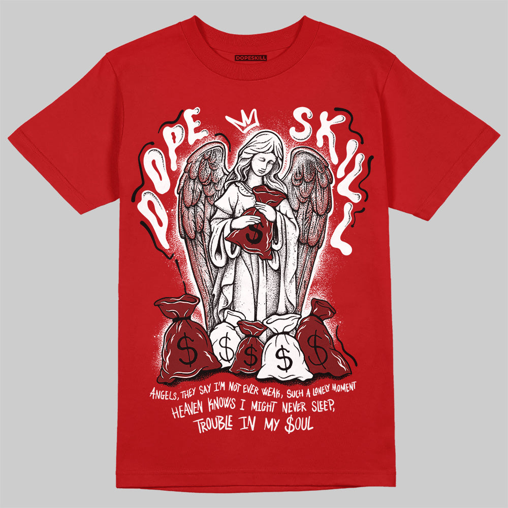 Jordan 1 Retro High OG Black Toe Reimagined DopeSkill T-Shirt Angels Graphic Streetwear - Red