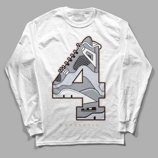 Jordan 4 Retro Frozen Moments DopeSkill Long Sleeve T-Shirt No.4 Graphic Streetwear - White 