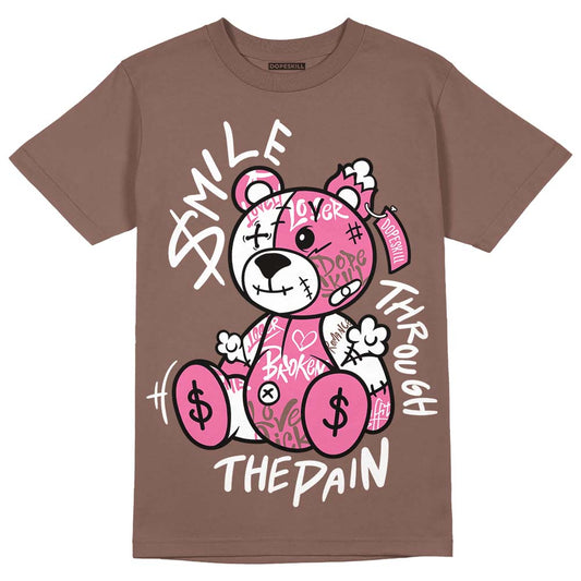 Dunk Low Smokey Mauve Playful Pink DopeSkill Brown Savana T-shirt Smile Through The Pain Graphic Streetwear