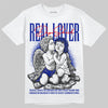 Dunk Low Racer Blue White DopeSkill T-Shirt Real Lover Graphic Streetwear - White