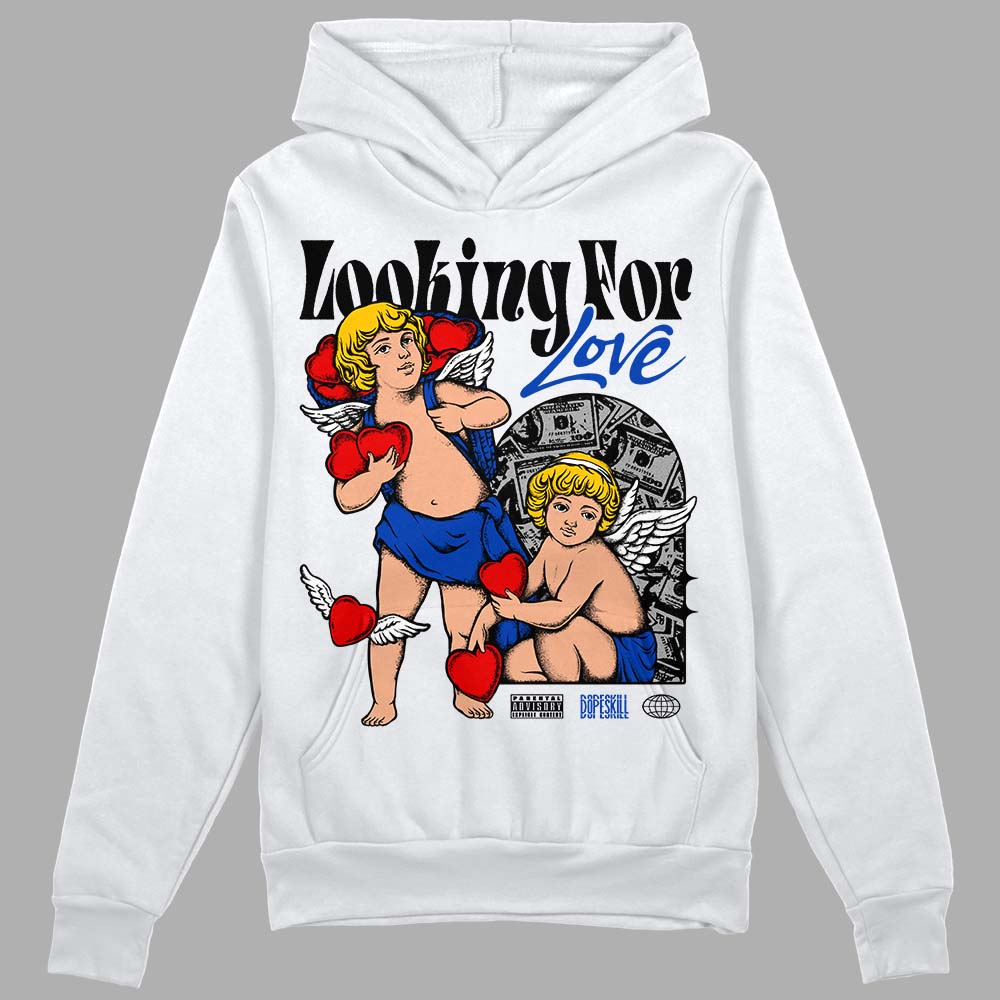 Jordan 14 “Laney” DopeSkill Hoodie Sweatshirt Looking For Love Graphic Streetwear - White