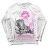 Jordan 4 GS “Hyper Violet” DopeSkill Long Sleeve T-Shirt Show Me The Money Graphic Streetwear - White