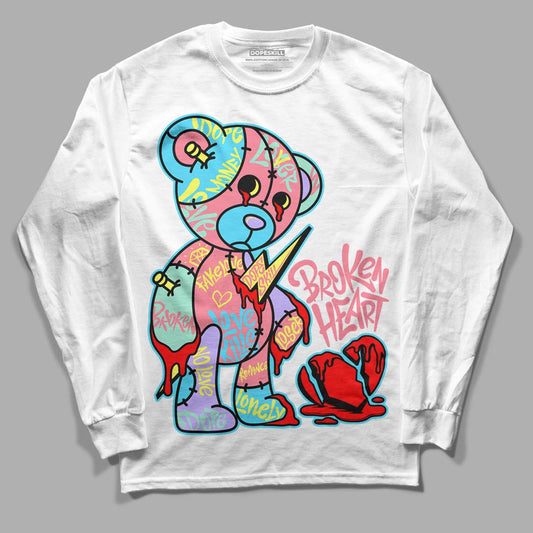 Dunk Low Candy Easter DopeSkill Long Sleeve T-Shirt Broken Heart Graphic Streetwear - White