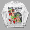 Jordan 5 Green Bean DopeSkill Long Sleeve T-Shirt Looking For Love Graphic Streetwear - White