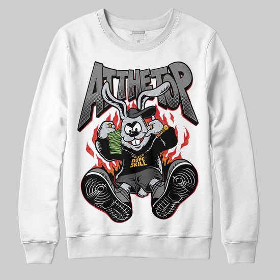 Jordan 10 Retro Shadow (2025) DopeSkill Sweatshirt At The Top Graphic Streetwear - White