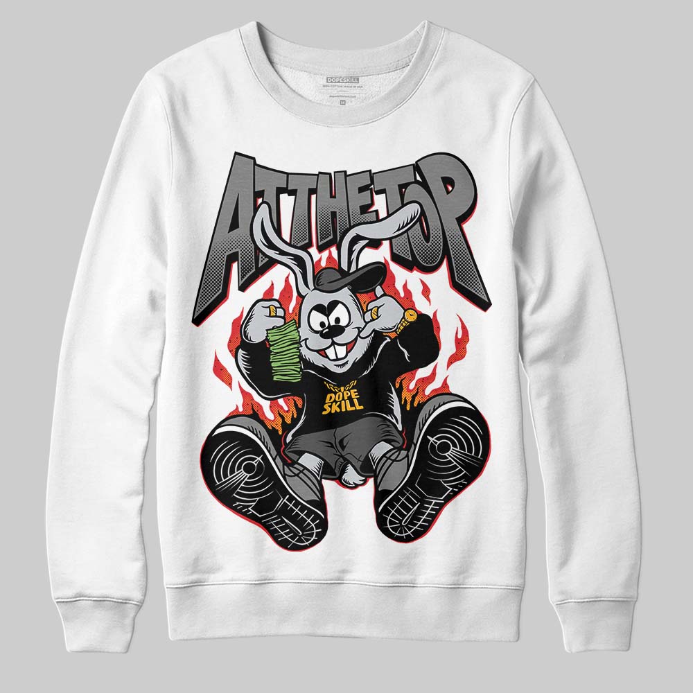Jordan 10 Retro Shadow (2025) DopeSkill Sweatshirt At The Top Graphic Streetwear - White