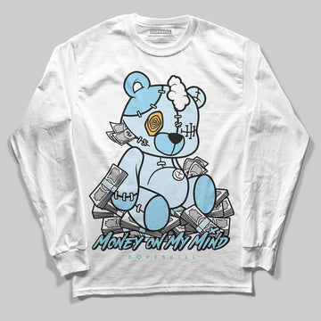 Vans Knu Stack Vintage Satin Dream Blue DopeSkill Long Sleeve T-Shirt MOMM Bear Graphic Streetwear - White