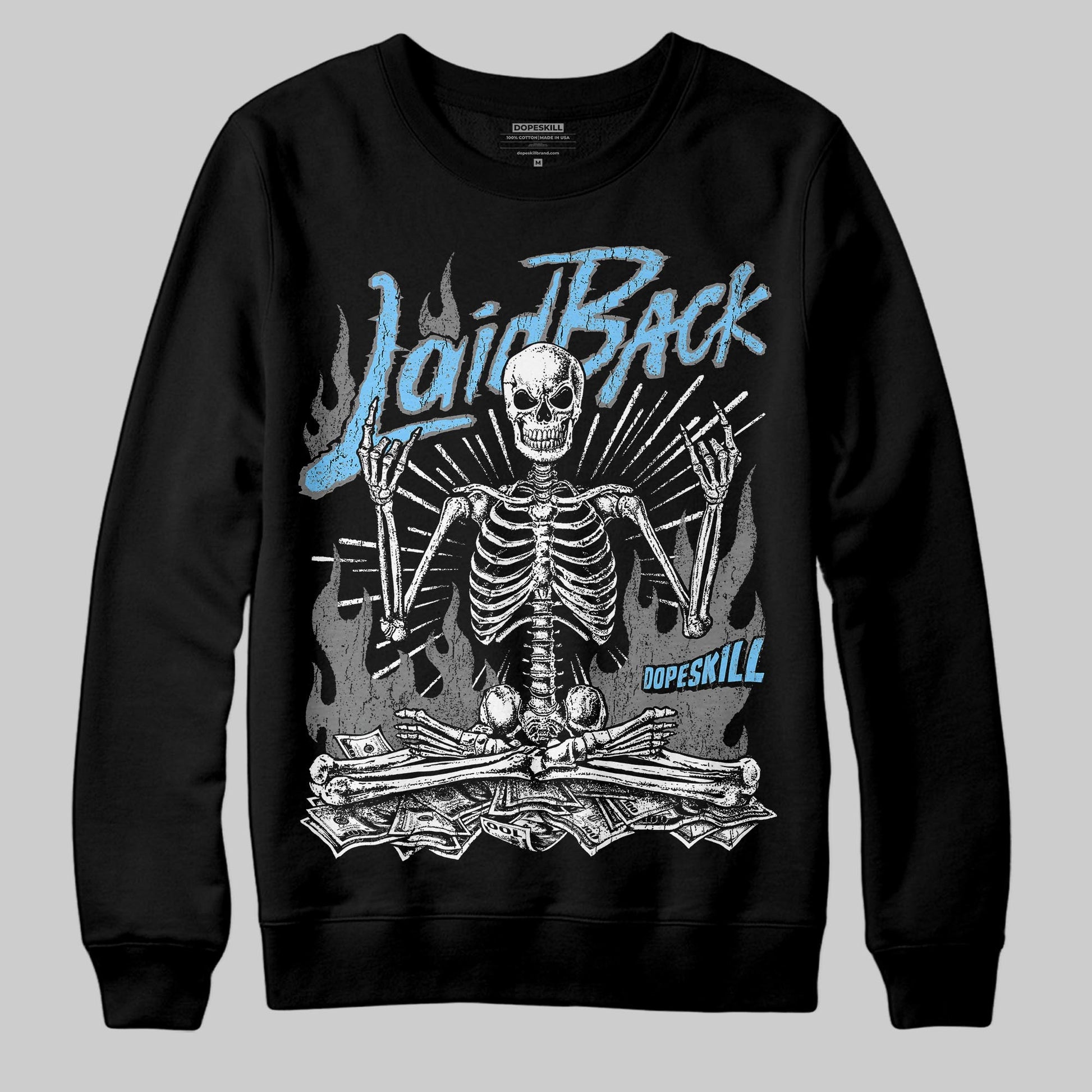 Grey Sneakers DopeSkill Sweatshirt Laid Back Graphic Streetwear - Black