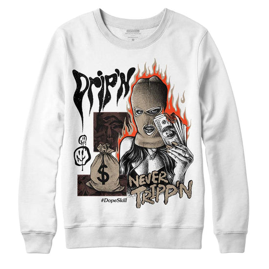 Jordan 1 High OG “Latte” DopeSkill Sweatshirt Drip'n Never Tripp'n Graphic Streetwear - White